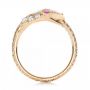 14k Yellow Gold Custom Ouroboros Snake Engagement Ring - Front View -  102066 - Thumbnail