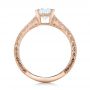 18k Rose Gold 18k Rose Gold Custom Oval Diamond Engagement Ring - Front View -  102214 - Thumbnail
