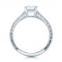 18k White Gold 18k White Gold Custom Oval Diamond Engagement Ring - Front View -  102214 - Thumbnail