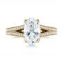 14k Yellow Gold 14k Yellow Gold Custom Oval Diamond Engagement Ring - Top View -  102214 - Thumbnail