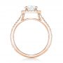 14k Rose Gold 14k Rose Gold Custom Oval Diamond And Halo Engagement Ring - Front View -  102607 - Thumbnail