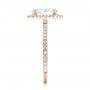 18k Rose Gold 18k Rose Gold Custom Oval Diamond And Halo Engagement Ring - Side View -  102607 - Thumbnail