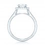  Platinum Custom Oval Diamond And Halo Engagement Ring - Front View -  102607 - Thumbnail