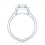 18k White Gold 18k White Gold Custom Oval Diamond And Halo Engagement Ring - Front View -  102607 - Thumbnail