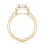 18k Yellow Gold 18k Yellow Gold Custom Oval Diamond And Halo Engagement Ring - Front View -  102607 - Thumbnail