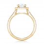 14k Yellow Gold 14k Yellow Gold Custom Oval Diamond And Halo Engagement Ring - Front View -  102607 - Thumbnail