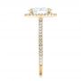 14k Yellow Gold 14k Yellow Gold Custom Oval Diamond And Halo Engagement Ring - Side View -  102607 - Thumbnail