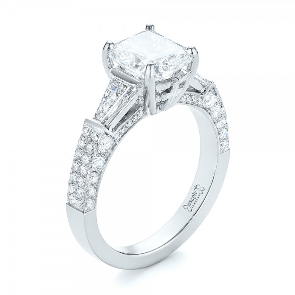 Custom Pave Diamond Engagement Ring - Image