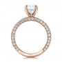18k Rose Gold 18k Rose Gold Custom Pave Diamond Engagement Ring - Front View -  100770 - Thumbnail