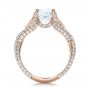 18k Rose Gold 18k Rose Gold Custom Pave Diamond Engagement Ring - Front View -  100835 - Thumbnail