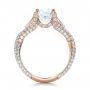 14k Rose Gold 14k Rose Gold Custom Pave Diamond Engagement Ring - Front View -  100835 - Thumbnail
