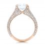 18k Rose Gold 18k Rose Gold Custom Pave Diamond Engagement Ring - Front View -  102176 - Thumbnail