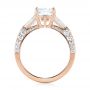 18k Rose Gold 18k Rose Gold Custom Pave Diamond Engagement Ring - Front View -  103610 - Thumbnail