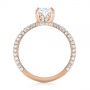 18k Rose Gold 18k Rose Gold Custom Pave Diamond Engagement Ring - Front View -  104689 - Thumbnail