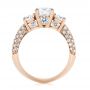 14k Rose Gold 14k Rose Gold Custom Pave Diamond Engagement Ring - Front View -  104849 - Thumbnail