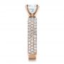 18k Rose Gold 18k Rose Gold Custom Pave Diamond Engagement Ring - Side View -  100770 - Thumbnail