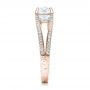 18k Rose Gold 18k Rose Gold Custom Pave Diamond Engagement Ring - Side View -  101681 - Thumbnail
