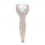 14k Rose Gold 14k Rose Gold Custom Pave Diamond Engagement Ring - Side View -  102176 - Thumbnail
