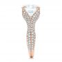 14k Rose Gold 14k Rose Gold Custom Pave Diamond Engagement Ring - Side View -  102176 - Thumbnail