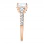 14k Rose Gold 14k Rose Gold Custom Pave Diamond Engagement Ring - Side View -  103610 - Thumbnail