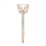 18k Rose Gold 18k Rose Gold Custom Pave Diamond Engagement Ring - Side View -  104689 - Thumbnail