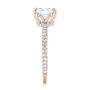 18k Rose Gold 18k Rose Gold Custom Pave Diamond Engagement Ring - Side View -  104689 - Thumbnail