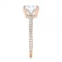 14k Rose Gold 14k Rose Gold Custom Pave Diamond Engagement Ring - Side View -  104689 - Thumbnail