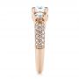 18k Rose Gold 18k Rose Gold Custom Pave Diamond Engagement Ring - Side View -  104849 - Thumbnail