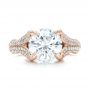 18k Rose Gold 18k Rose Gold Custom Pave Diamond Engagement Ring - Top View -  102176 - Thumbnail