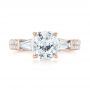 14k Rose Gold 14k Rose Gold Custom Pave Diamond Engagement Ring - Top View -  103610 - Thumbnail