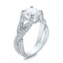 14k White Gold Custom Pave Diamond Engagement Ring