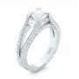 14k White Gold Custom Pave Diamond Engagement Ring