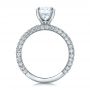 Platinum Custom Pave Diamond Engagement Ring - Front View -  100770 - Thumbnail
