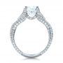  Platinum Custom Pave Diamond Engagement Ring - Front View -  100835 - Thumbnail