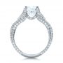 18k White Gold 18k White Gold Custom Pave Diamond Engagement Ring - Front View -  100835 - Thumbnail