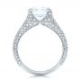  Platinum Custom Pave Diamond Engagement Ring - Front View -  102176 - Thumbnail