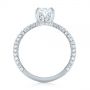  Platinum Custom Pave Diamond Engagement Ring - Front View -  104689 - Thumbnail