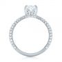 18k White Gold 18k White Gold Custom Pave Diamond Engagement Ring - Front View -  104689 - Thumbnail