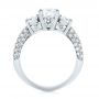 18k White Gold 18k White Gold Custom Pave Diamond Engagement Ring - Front View -  104849 - Thumbnail