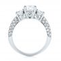 14k White Gold 14k White Gold Custom Pave Diamond Engagement Ring - Front View -  104849 - Thumbnail