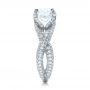  Platinum Custom Pave Diamond Engagement Ring - Side View -  100835 - Thumbnail