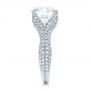  Platinum Custom Pave Diamond Engagement Ring - Side View -  102176 - Thumbnail