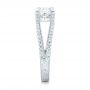  Platinum Custom Pave Diamond Engagement Ring - Side View -  102796 - Thumbnail