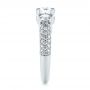14k White Gold 14k White Gold Custom Pave Diamond Engagement Ring - Side View -  104849 - Thumbnail