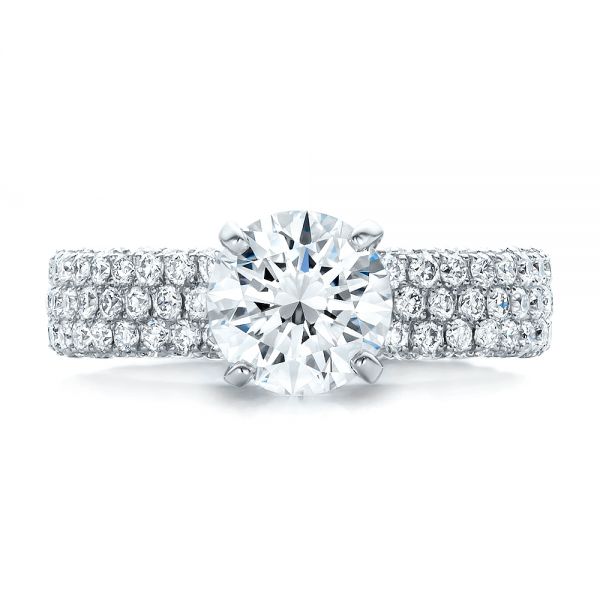 Modern Knot Edgeless Pave Engagement Ring #102374 - Seattle