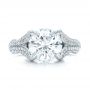  Platinum Custom Pave Diamond Engagement Ring - Top View -  102176 - Thumbnail