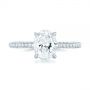  Platinum Custom Pave Diamond Engagement Ring - Top View -  104689 - Thumbnail