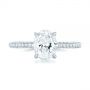 18k White Gold 18k White Gold Custom Pave Diamond Engagement Ring - Top View -  104689 - Thumbnail