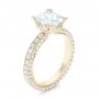 14k Yellow Gold 14k Yellow Gold Custom Pave Diamond Engagement Ring - Three-Quarter View -  103358 - Thumbnail