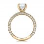 18k Yellow Gold 18k Yellow Gold Custom Pave Diamond Engagement Ring - Front View -  100770 - Thumbnail